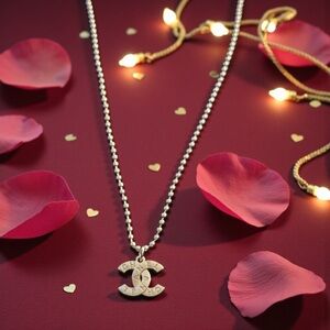 Chanel silver pendant Necklace